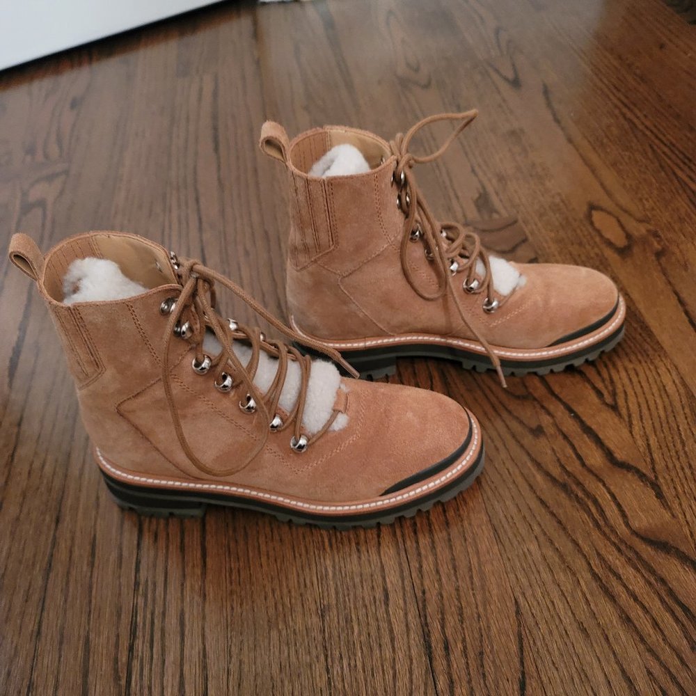 Marc Fisher Suede/Sherpa Boots